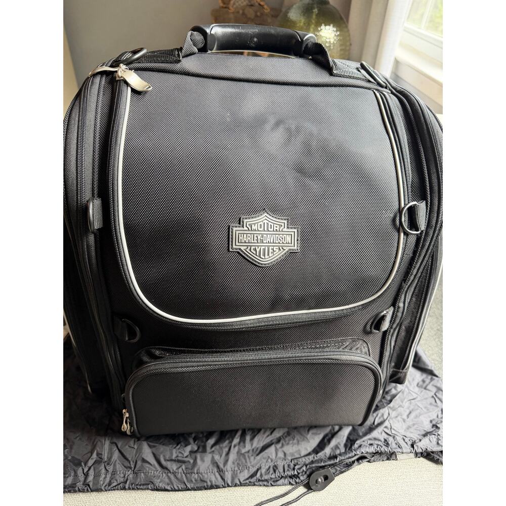 Harley-Davidson Bar & Shield Zippered Touring Luggage Bag Black Nylon Rain Cover